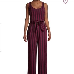 NWT Karl Lagerfeld striped tie jumpsuit
